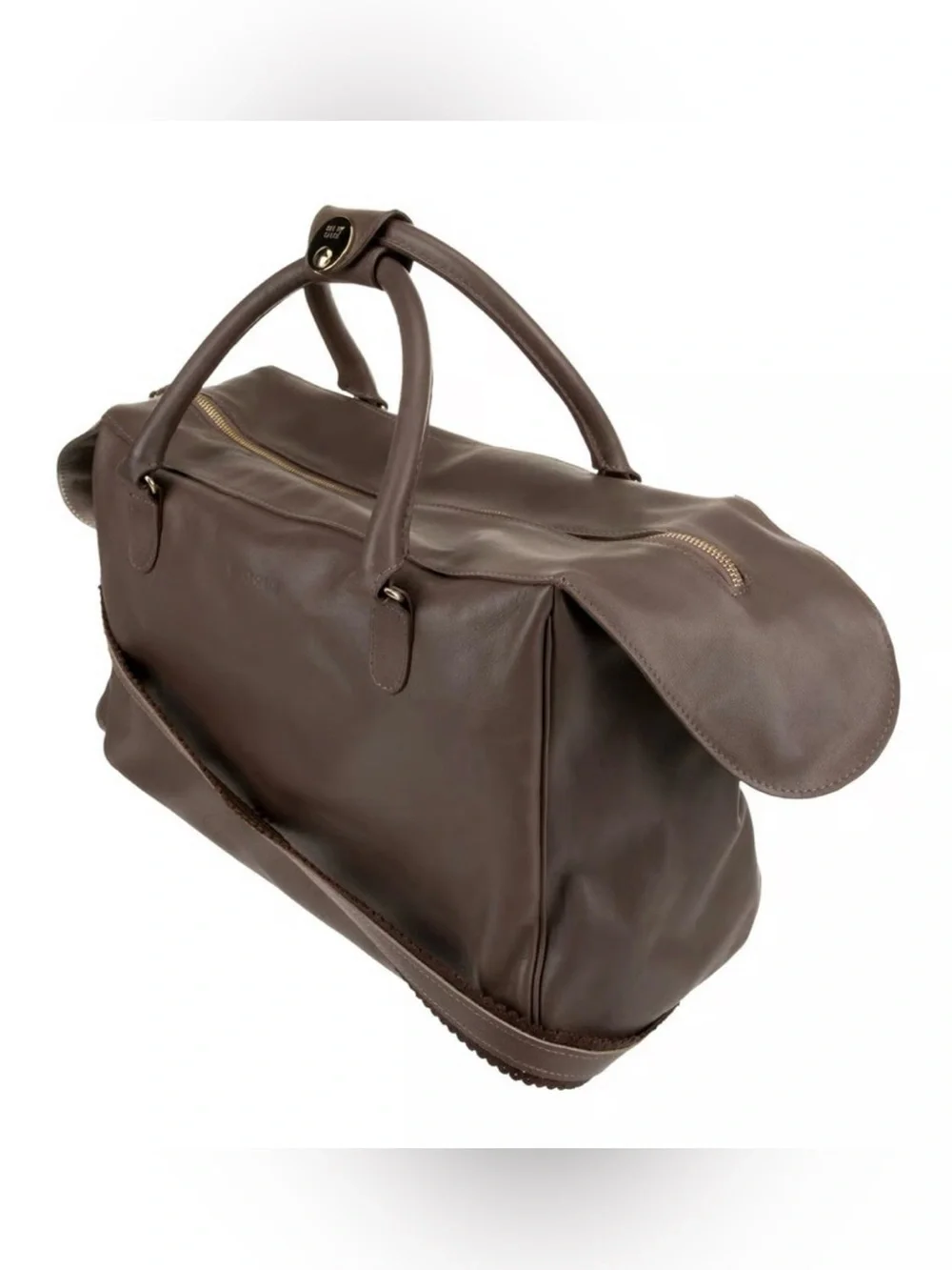 See By Chloe Taupe Leather Satchel with Perforated Strap